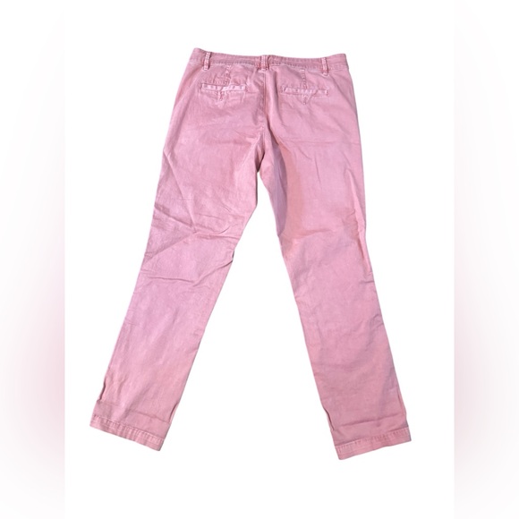Anthropologie Pants Women’s Size 30 Pink Chino Straight Flat Front Side Stripe - Picture 5 of 11